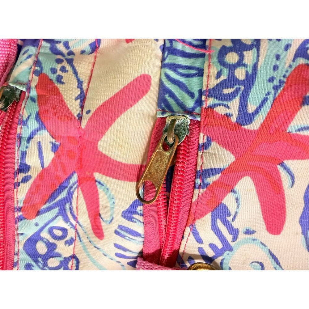 Lilly Pulitzer She She Shells Insulated Cooler Tote Beach Bag Pink Blue 15.5x10x - Picture 12 of 15